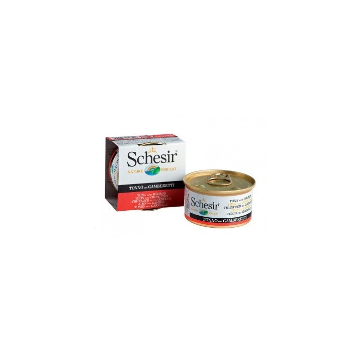 Schesir Cat kassikonserv tuunikala ja krevettidega / 85g