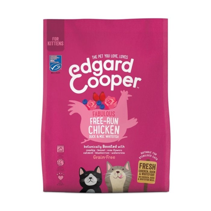 Edgard Cooper kassipoja täissööt kana/part/valge kala / 300g