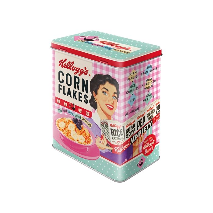 Metallpurk L / Kellogg's Corn Flakes The best to you every morning / LM