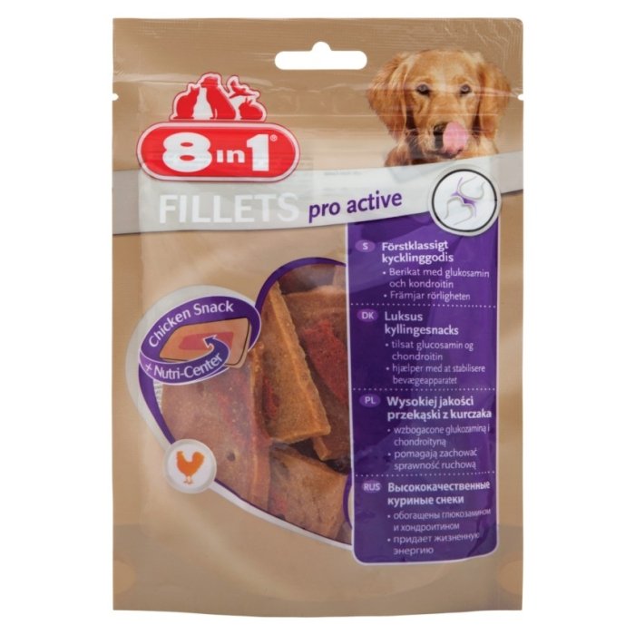 Koera maius 8in1 Fillets Pro Active 80g