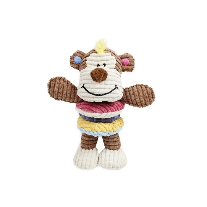 Koera mänguasi Monkey Play Squeaker & TPR Ring 16x19cm