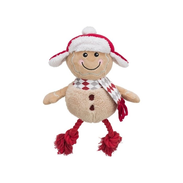 Koera mänguasi Xmas piparkook, plüüš/puuvill, 34 cm