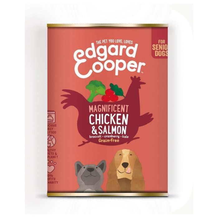 Edgard Cooper koerakonserv kanaliha ja lõhega, seenior / 400g