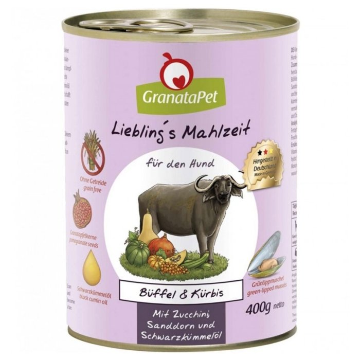 Liebling´s Mahlzeit teraviljavaba konservtoit koertele lihaveise liha ja kõrvitsaga koos suvikõrvitsa ja astelpaju marjadega / 800g