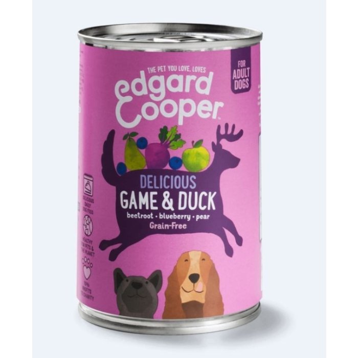 Edgard Cooper koerakonserv uluki- ja pardilihaga / 400g