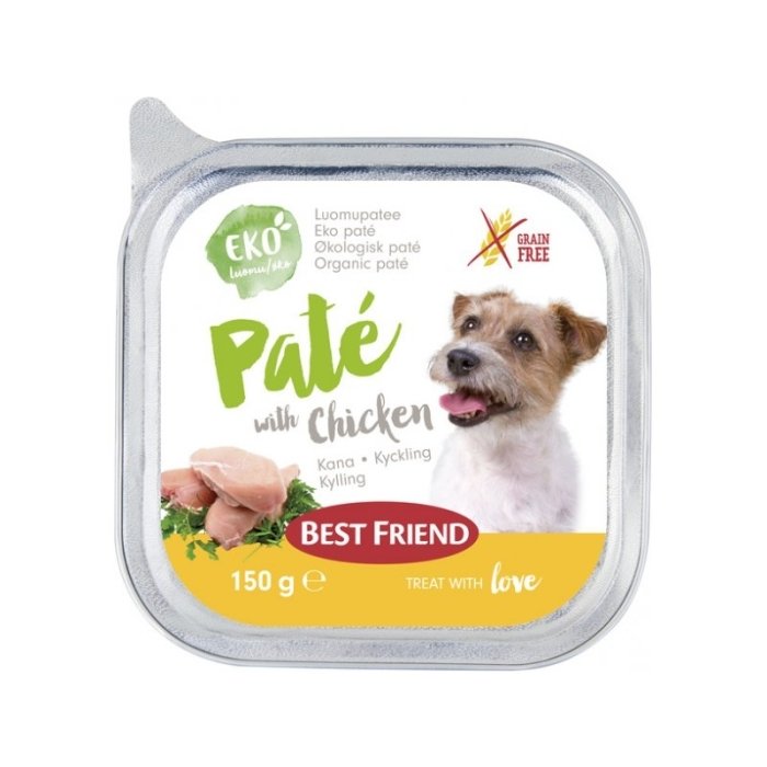 Best Friend koera pasteet Organic kana teraviljavaba / 150g