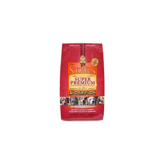 Dr.Stern Super Premium kuivtoit kana ja riisiga / 10kg
