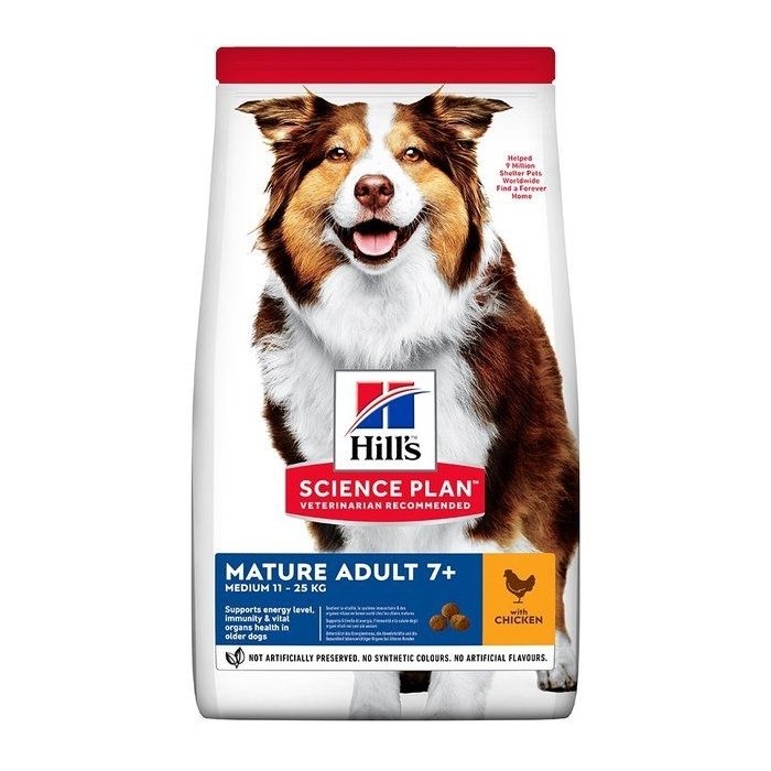 Hill's Science Plan Mature koeratoit kanaga keskmisele koerale / 18kg 
