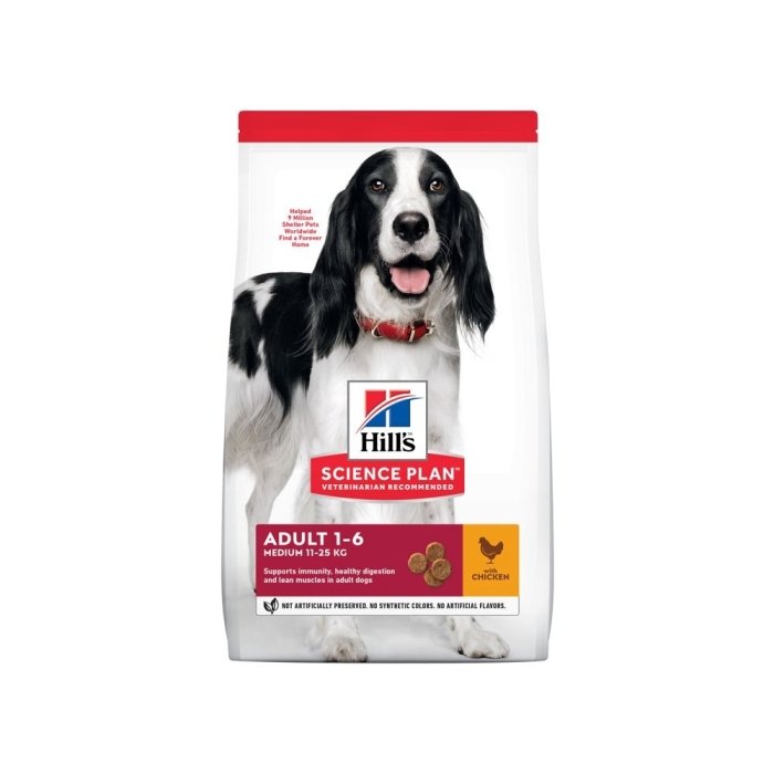Hill's koeratoit Science Plan kanaga keskmisele koerale / 14kg 