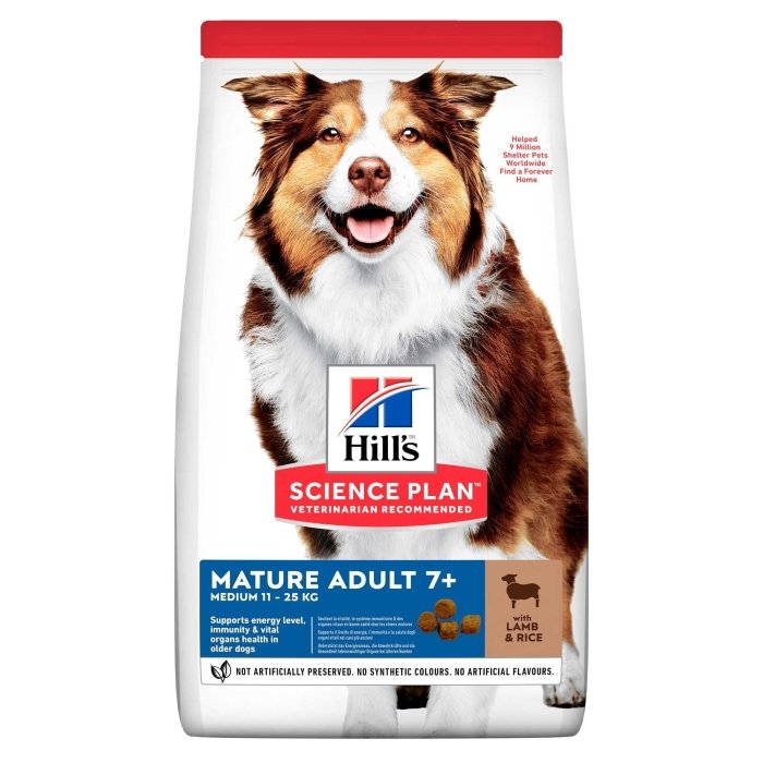Hill's Science Plan Mature koeratoit lambaga keskmisele koerale / 2,5kg 