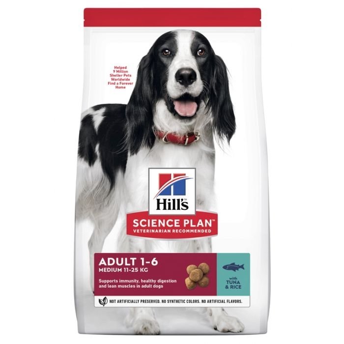 Hill's Science Plan koeratoit tuunikalaga keskmisele koerale / 2,5kg 