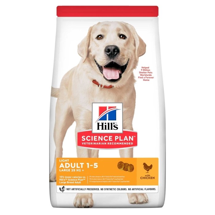 Hill's Science Plan Light koeratoit kanaga suurt kasvu koerale / 14kg