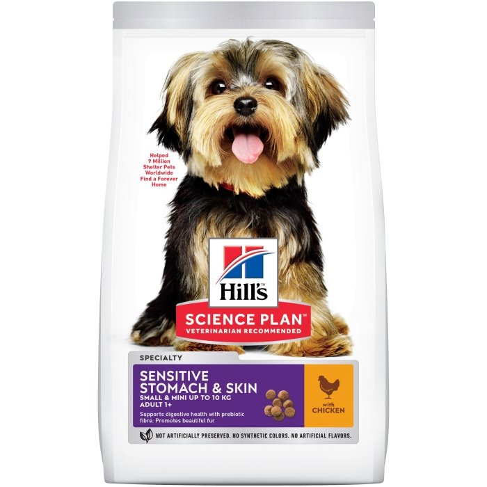 Hill's Science Plan Sensitive koeratoit kanaga väikest kasvu koerale / 1,5kg