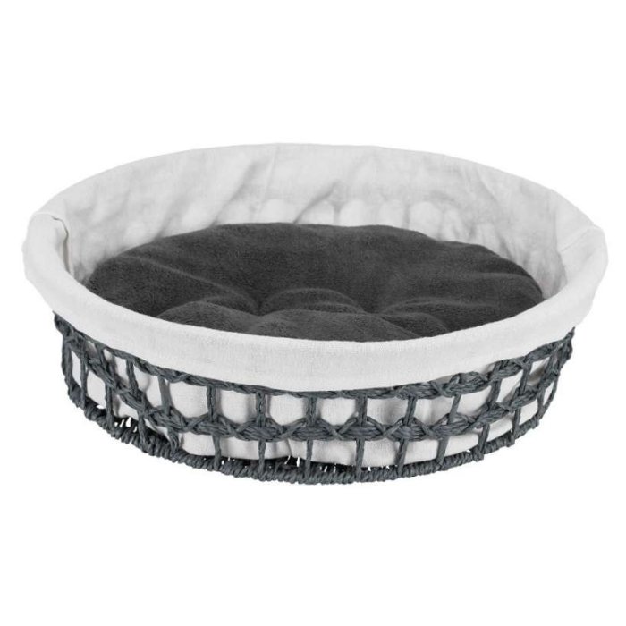 Koera korv Feira 45 cm, tume hall/natural
