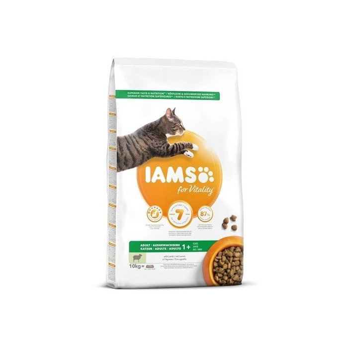 Kuiv täissööt IAMS CAT Adult lambalihaga 10kg kassidele