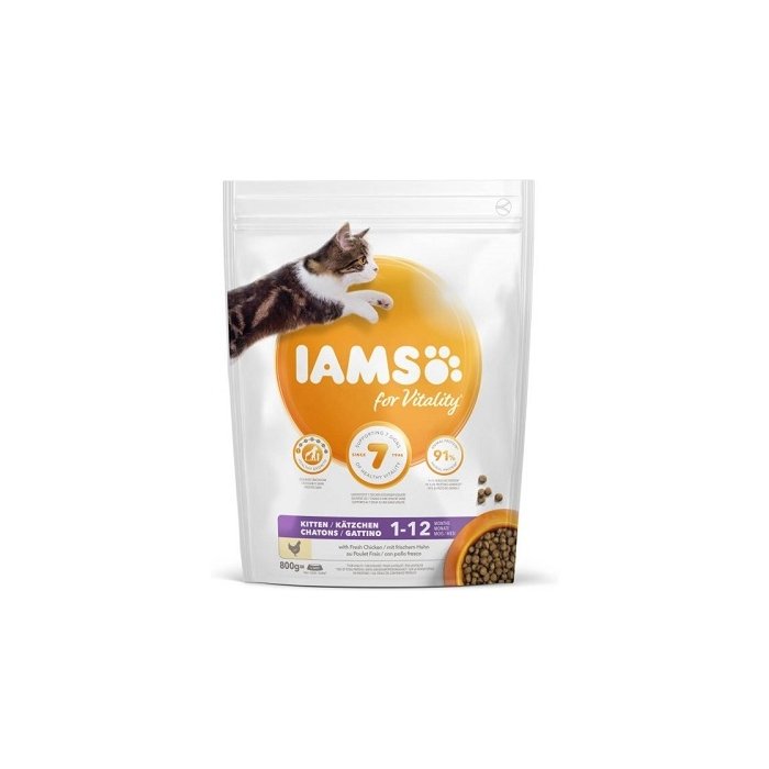 Kuiv täissööt IAMS CAT Kitten kanaga 800g