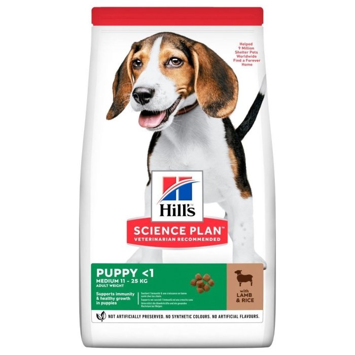 Hill's Science Plan koeratoit lambaga keskmist kasvu kutsikale / 2,5kg