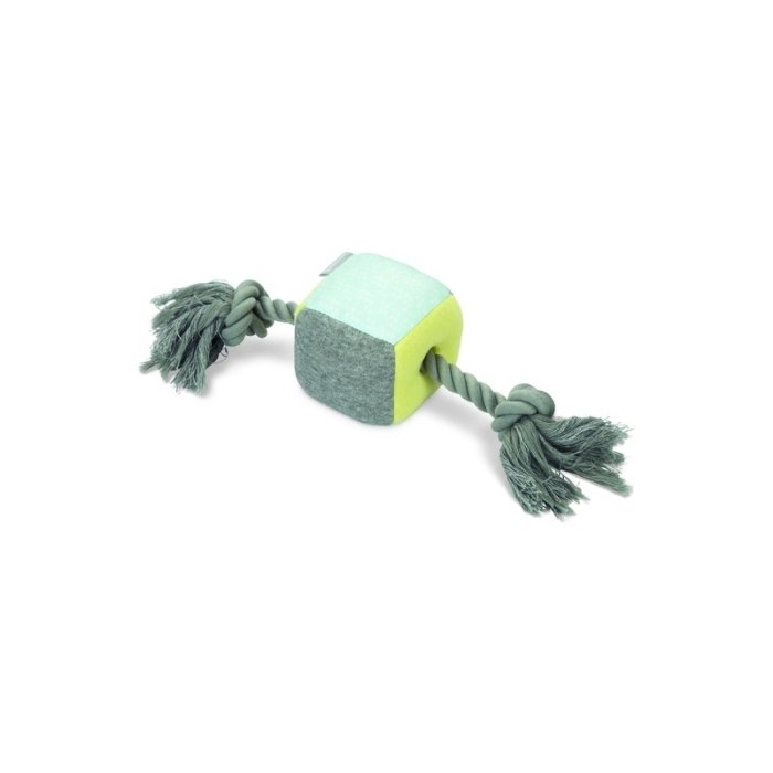 Beeztees kutsika mänguasi kuubik + nöör Kubi / 35X8X8CM