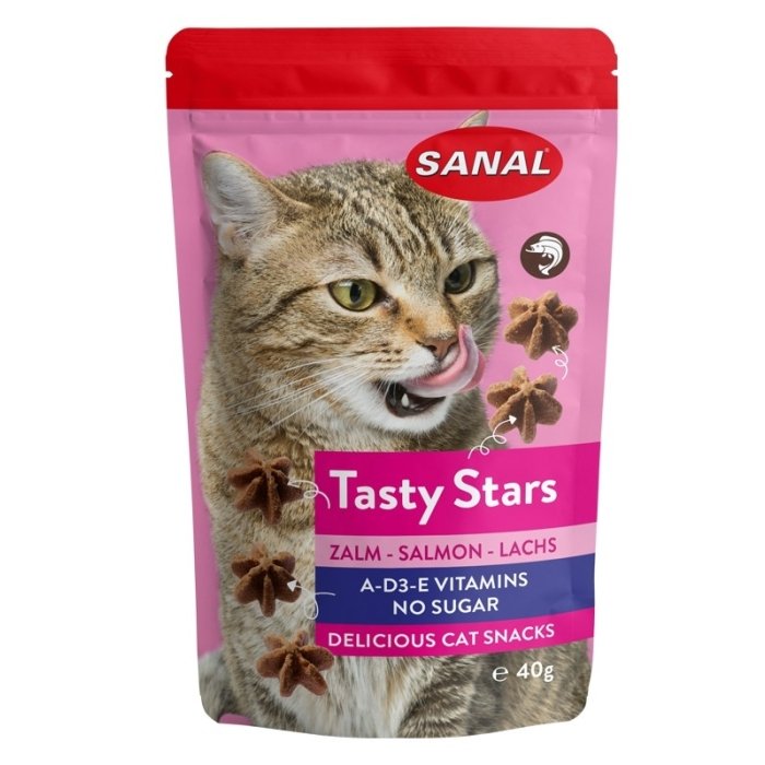 SANAL kassidele llõhega maius Tasty Stars / 40g