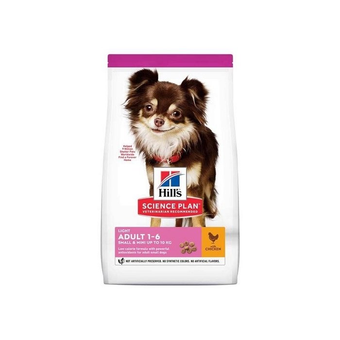 Hill´s koera täissööt light small&mini / kana / 1,5kg