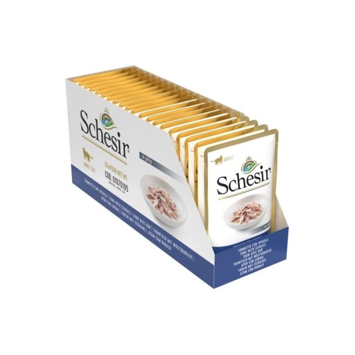 Schesir Cat kassikonserv tuunikala ja mereahvenaga / 20x85g