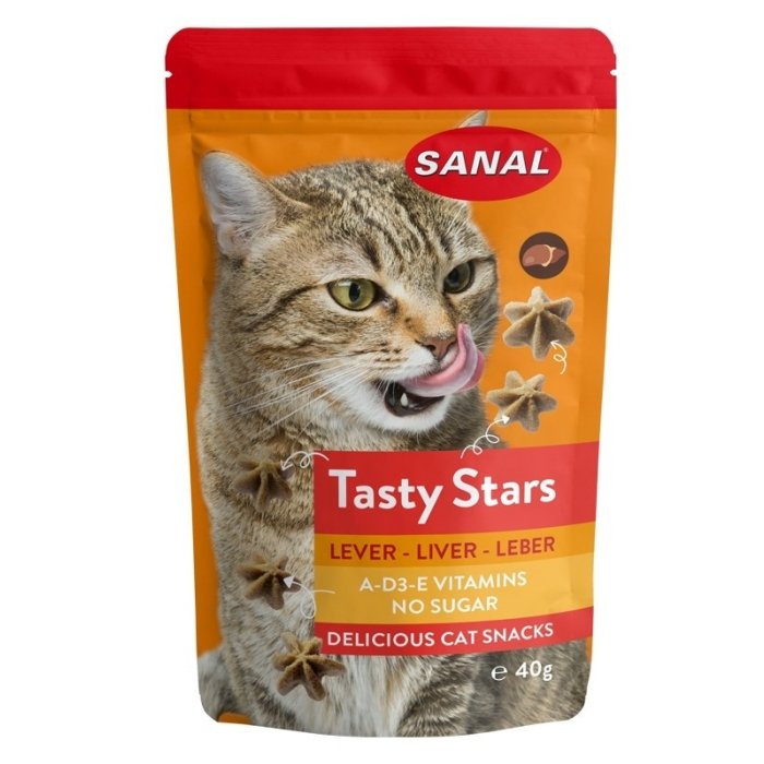 Sanal maius kassidele Tasty Stars / maksaga / 40g