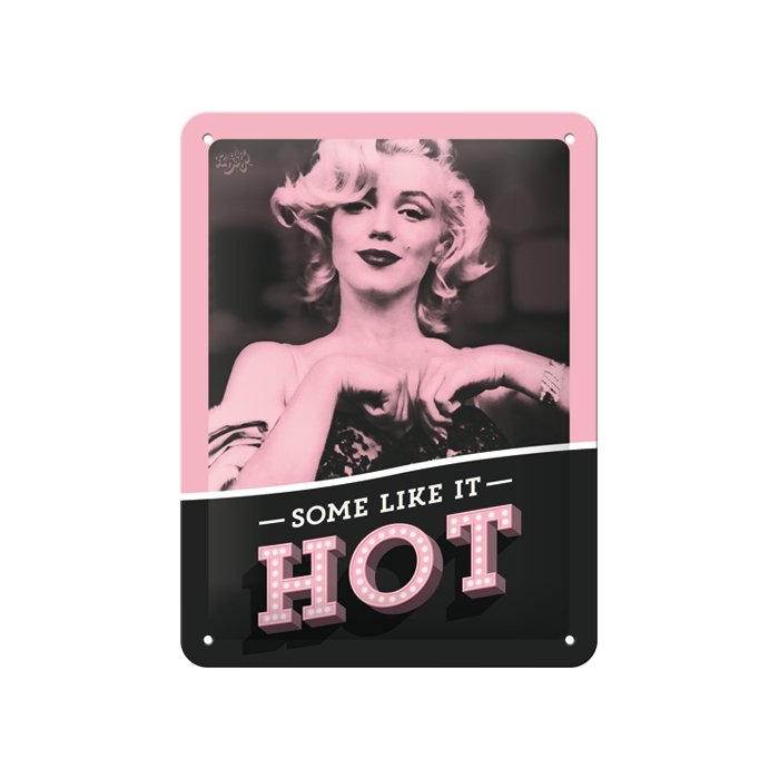 Metallplaat 15x20cm / Marylin Monroe - Some like it hot