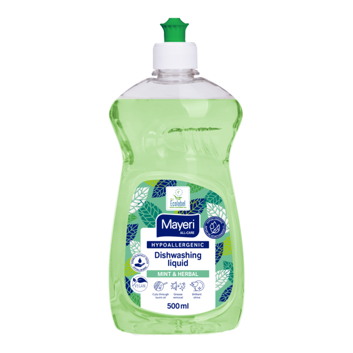 Nõudepesuvahend Mint & Herbal hüpoallergeenne Mayeri All-Care 500ml
