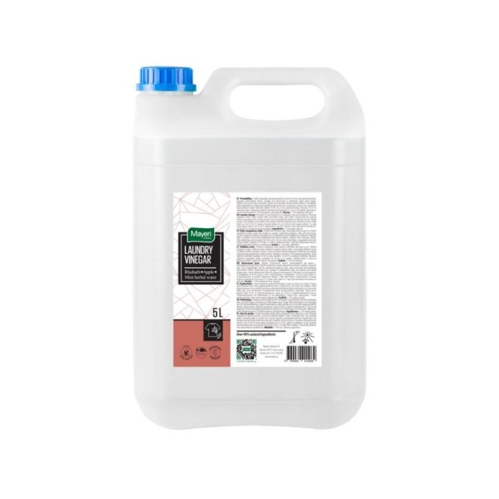 Mayeri Organic loputusvahend ehk pesuäädikas rabarber ja õun + münt / 5l