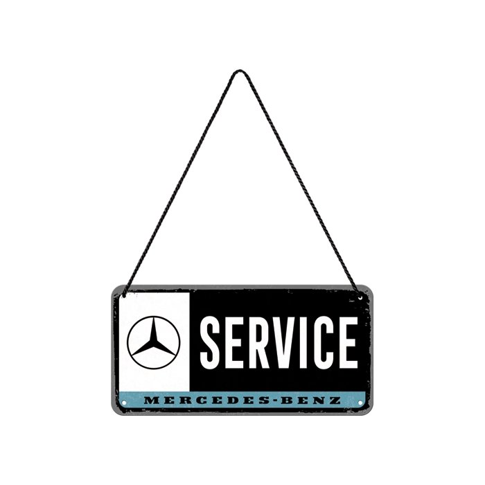 Metallplaat 10x20 cm / Mercedes-Benz Service / LM