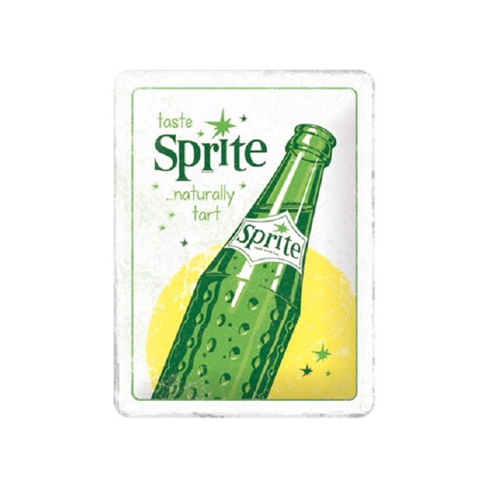 Metallplaat 15x20cm / Sprite - Bottle