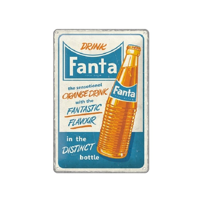 Metallplaat 20x30cm  Fanta - Sensational Orange Drink