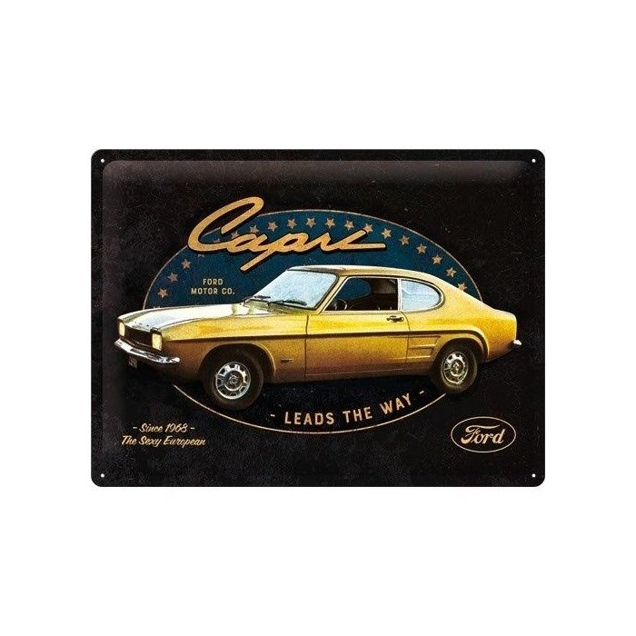 Metallplaat / 30x40cm / Ford - Capri Leads The Way