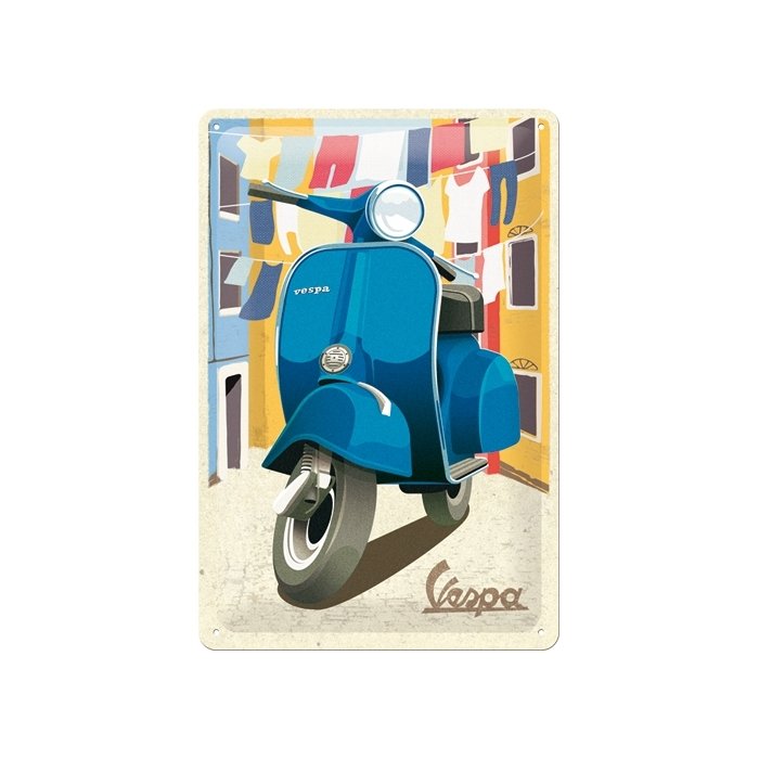 Metallplaat 20x30cm / Vespa - Italian Laundry / KO