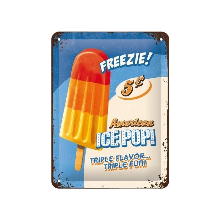 Metallplaat 15x20cm / Ice Pop!