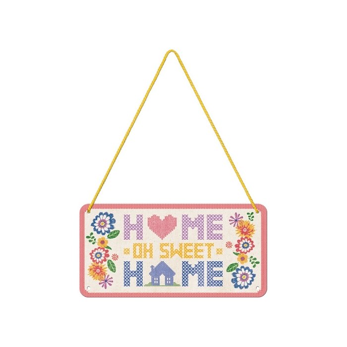 Metallplaat 10x20 cm / Home Sweet Home / LM