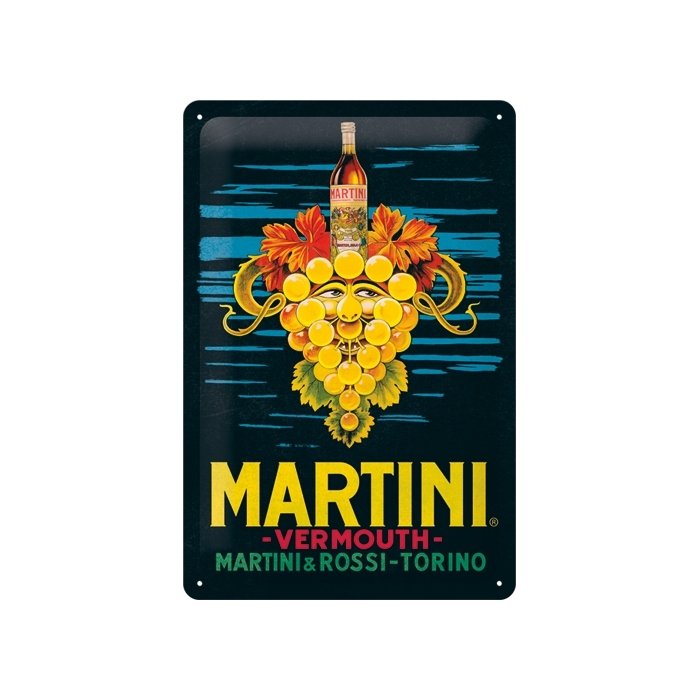 Metallplaat 20x30cm /  Martini - Vermouth Grapes / KO