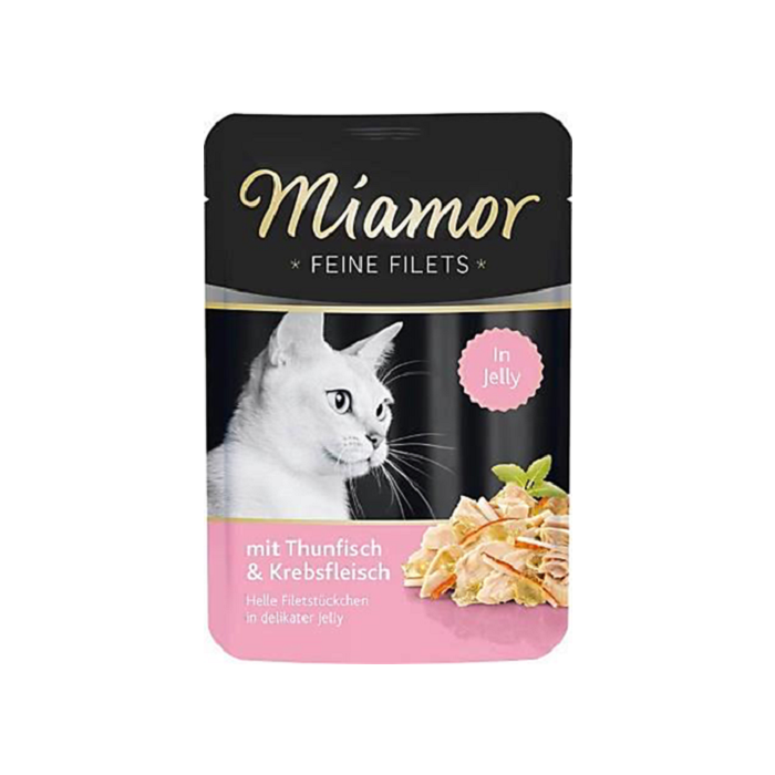 Miamori Feine Filets tuunikala ja krevetid tarretises konserv kassile / 100g