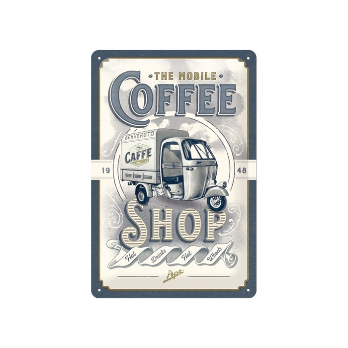 Metallplaat 20x30cm / Ape The Mobile Coffee Shop / KO