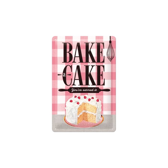 Metallplaat 20x30cm / Bake a cake / KO