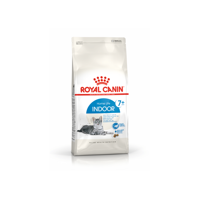 Royal Canin FHN Indoor 7+ kassitoit eakatele kassidele. Et aidata kassil silmitsi seista esimeste vananemismärkidega, sisaldab Indoor +7 eriliste toitainete kooslust, mis tagab kassi elujõulisuse ja terved liigesed.