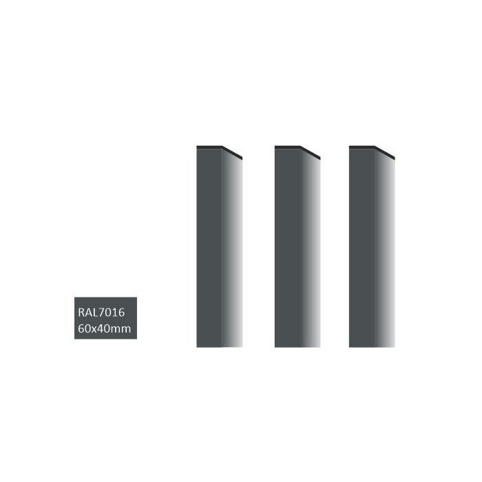 Aiapost 40x60mm RAL7016 sein 2mm