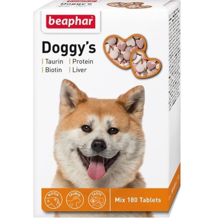 Beaphar vitamiinimaiused tauriini ja biotiiniga Doggy's Mix / 180tk