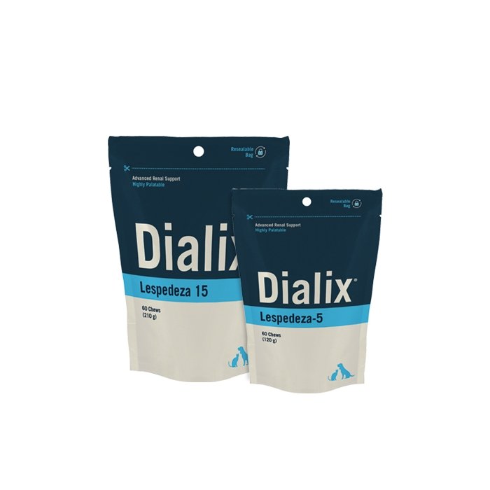 VetNova Dialix® Lespedeza-5 täiendsööt-dieettoode neerufunktsioonide toetuseks kassil või koeral