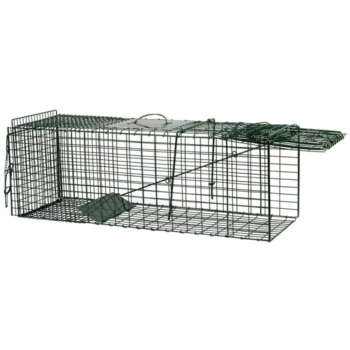 Püünis tsingitud 94x31x31cm ühe sissepääsuga / roheline PVC