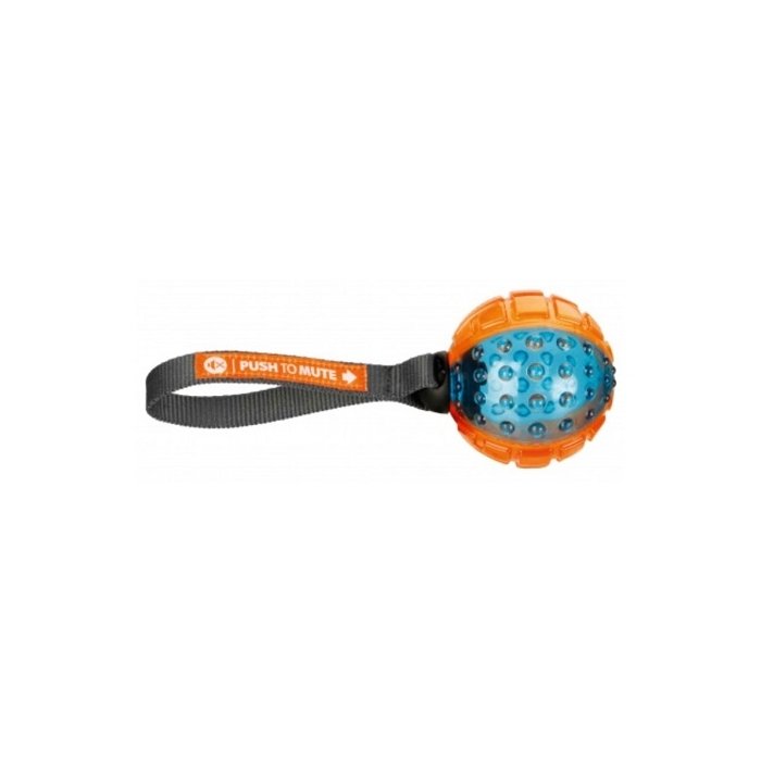 Mänguasi koertele Pall Push to Mute 7 cm/22cm oranž/sinine