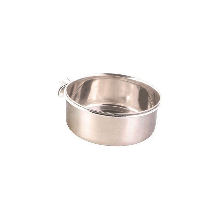 Papagoi metallist söögikauss 600ml / 12cm / hoidik keeratava kruviga