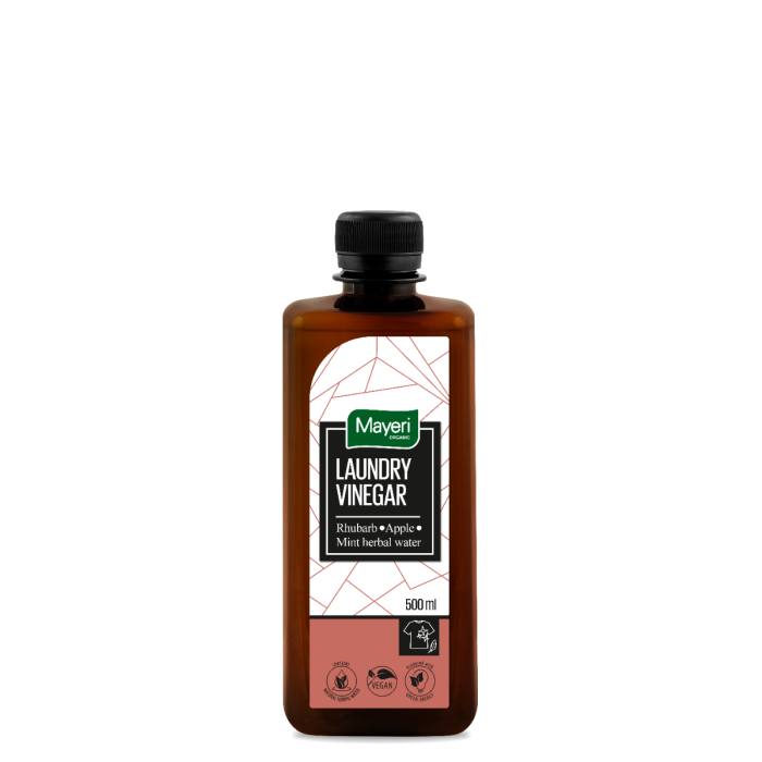 Pesuäädikas ehk pesuloputusvahend Mayeri Organic Rhubarb & Apple / 500ml / LM