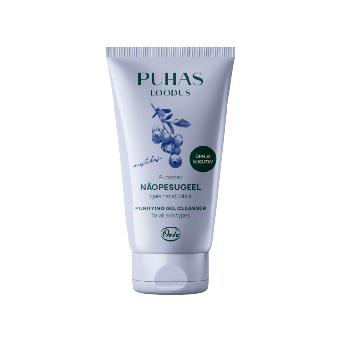 Puhas Loodus puhastav näopesugeel Mustikas 150 ml