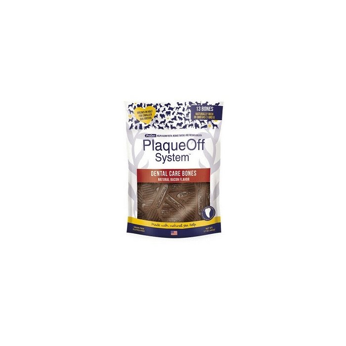 Plaque Off närimismaius Dental Bones peekoniga 485g